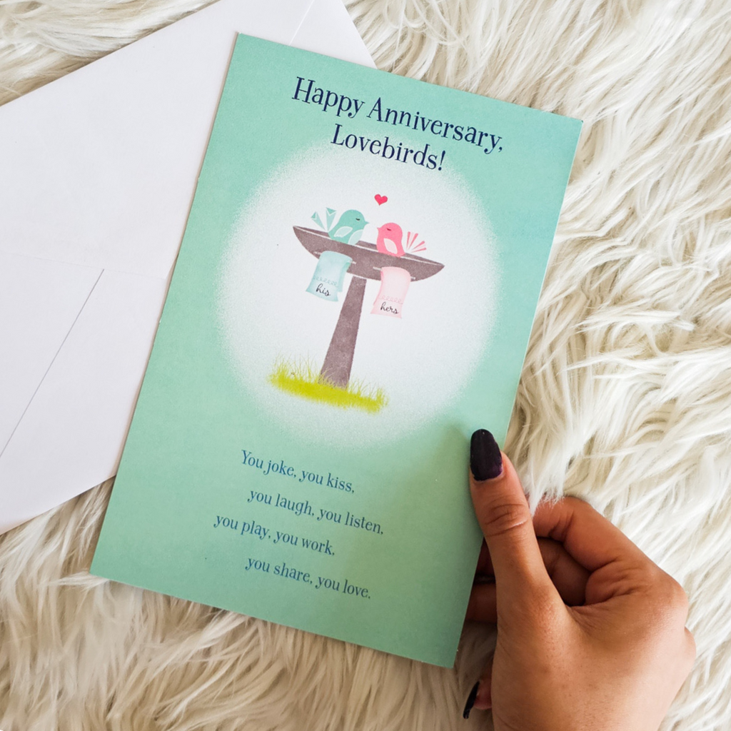 Happy Anniversary Lovebirds Card