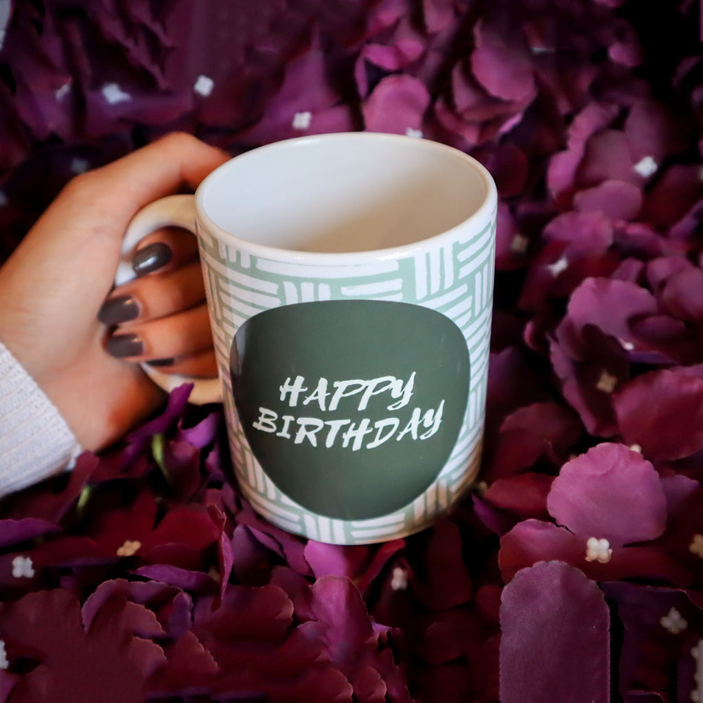 Happy Birthday Green Mug