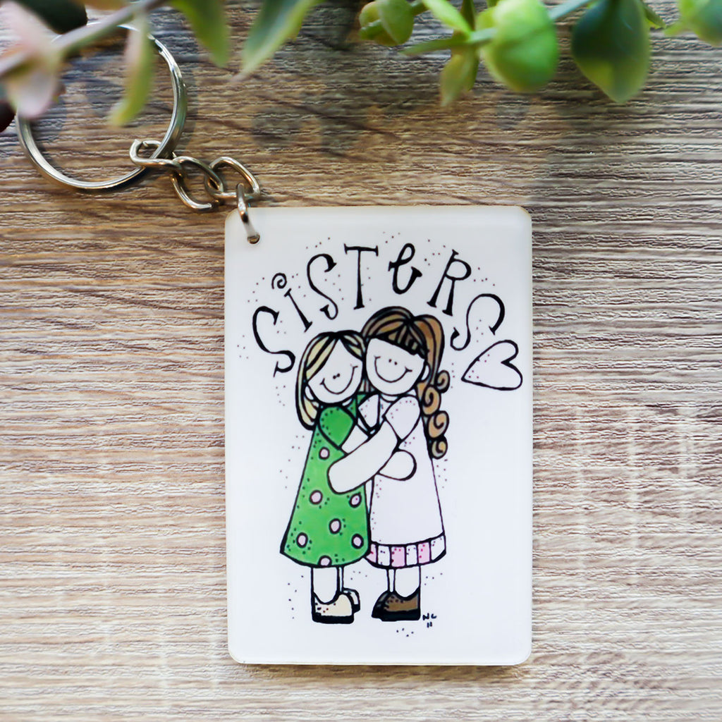 Sisters Love Keychain