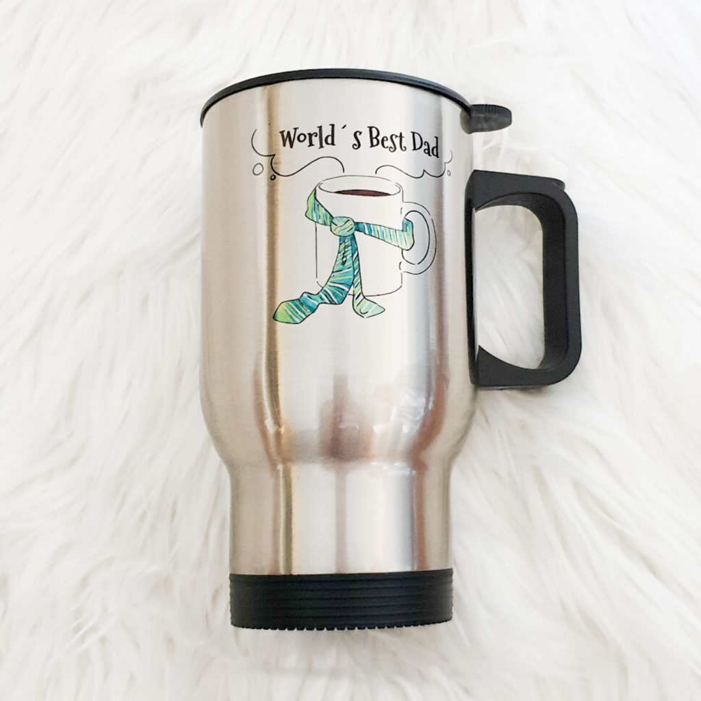 World's Best Dad Travel Mug With Box Wrapping & Patchi