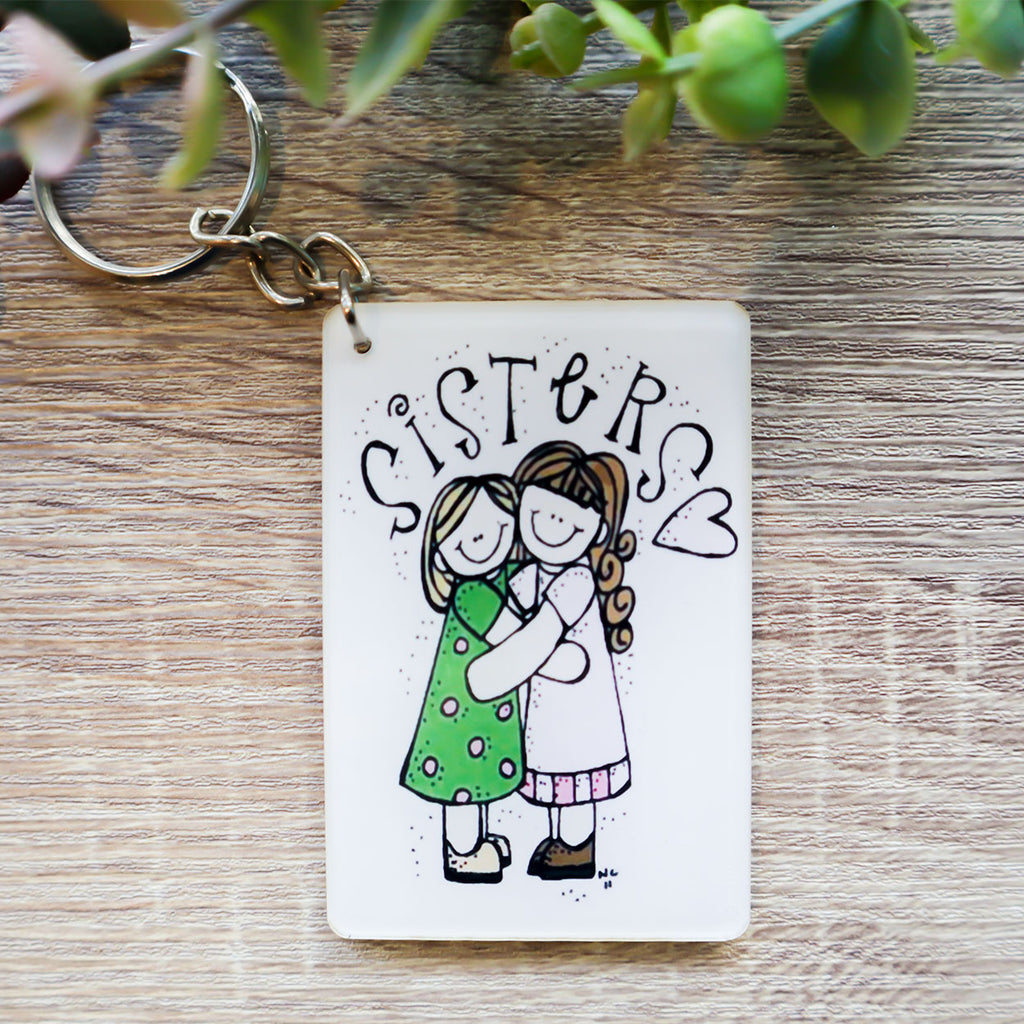 Sisters Love Keychain