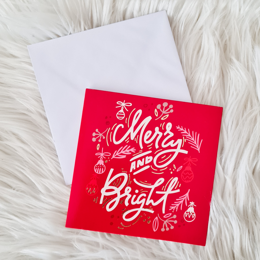 Merry And Bright Christmas Card