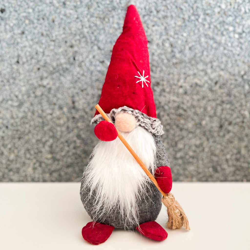Standing Gnome With Broom Stick